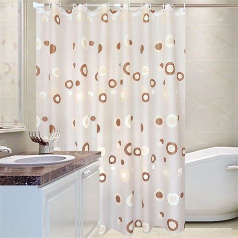Buy Coffee Ring PEVA Moldproof Waterproof Bathroom Bath Shower Curtain