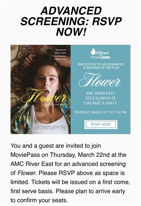 Got This Advance Screening Invitation From Moviepass At An Amc That