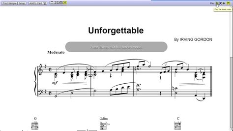 Unforgettable By Nat King Cole Piano Sheet Music Teaser Youtube