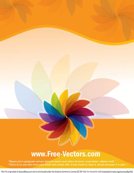 Flower Colorful Vector Background Free Vector In Encapsulated