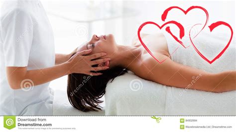 composite image of head massage with love hearts stock illustration illustration of leisure