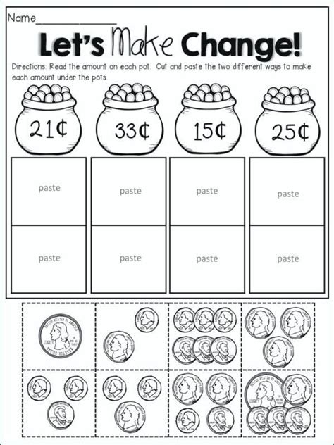 2nd Grade Money Worksheets Best Coloring Pages For Kids Money