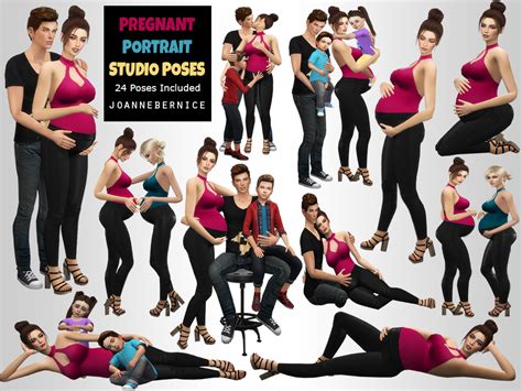 Sims 4 Ccs The Best Pregnancy Portrait And Studio
