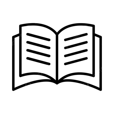 Icono De Línea De Libro Abierto Vector Png Dibujos Libro Educación