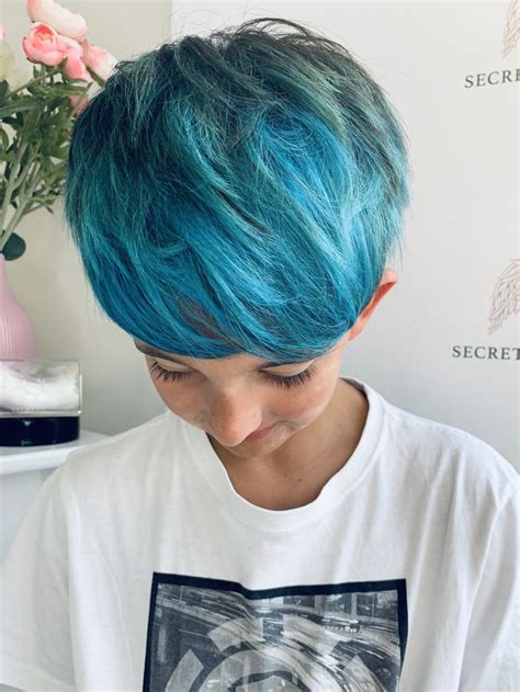 Blue Hair For Boy Blue Hair Cool Hair Color Boy Hairstyles