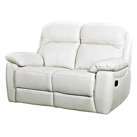 Aston Leather 2 Seater Recliner Sofa In Ivory Furniture In Fashion