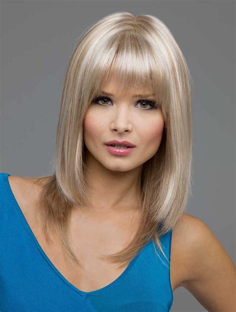 Ideal Blonde Straight Shoulder Length Lace Front Wigs Wigs Lace Front