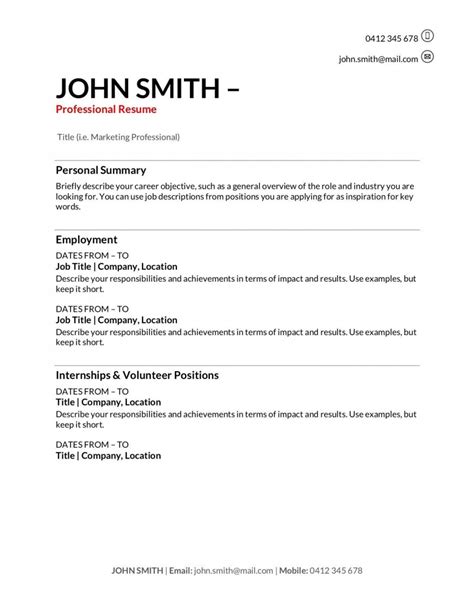 Read more and land your next job! First Job Resume Template ~ Addictionary
