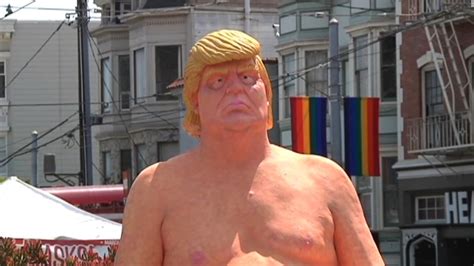 naked donald trump statue appears in san francisco cnn video