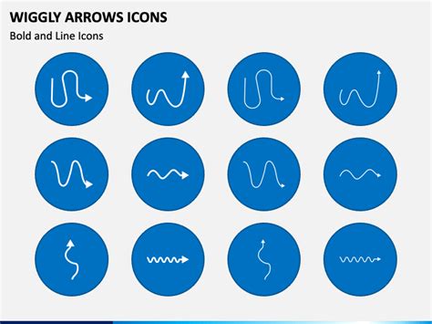 Wiggly Arrows Icons Powerpoint Template Ppt Slides