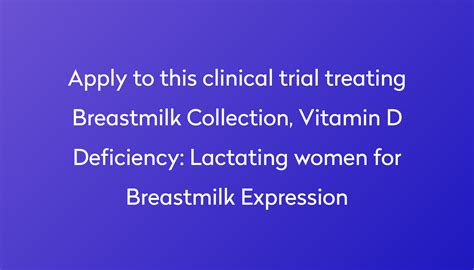 lactating women for breastmilk expression clinical trial 2024 power
