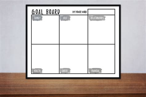 25 Vision Board Templates To Map Out Your Dream Goals Goal Setting