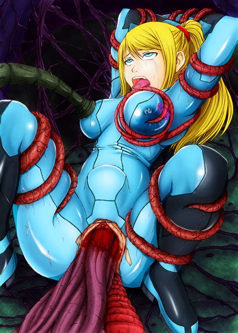 Samus Aran Metroid Nintendo Artist Request Tagme Blonde Hair Blood Blue Eyes Bodysuit
