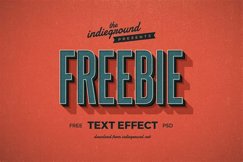Free Retro Text Effect 1 Text Effect Psd Indieground