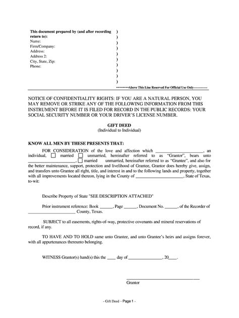 Deed Of T Template Fill Out And Sign Printable Pdf