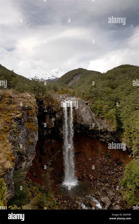 A View For Mount Ruapehu And Golums Waterfall From Lord Of The Rings