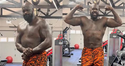 Shaquille Oneal Shows Off Love For Bodybuilding By Hitting Poses In
