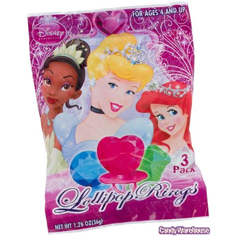 Disney Frozen Lollipop Rings Candy 3 Packs 12 Piece Box Disney