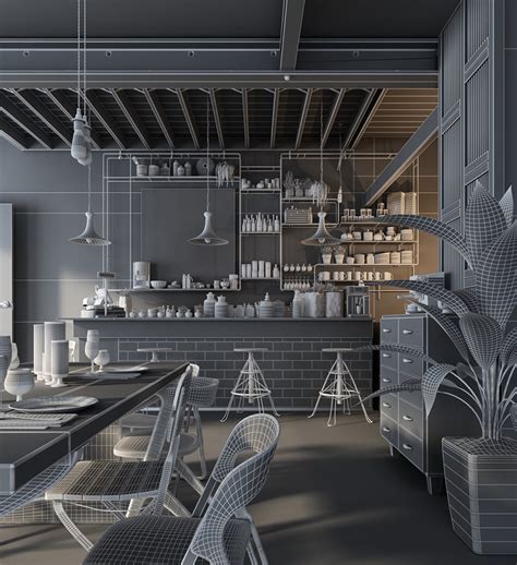 Loft Cafe Bar Design On Behance