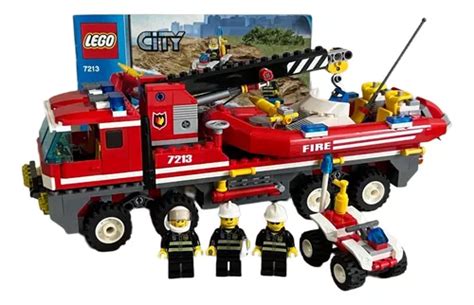 Lego City Usado 7213 Off Road Fire Truck And Fireboat Mercadolivre