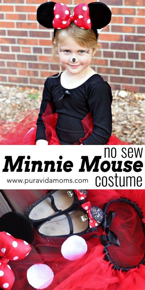 Super Cute No Sew Minnie Mouse Costume For Girls Minnie Mouse Costume