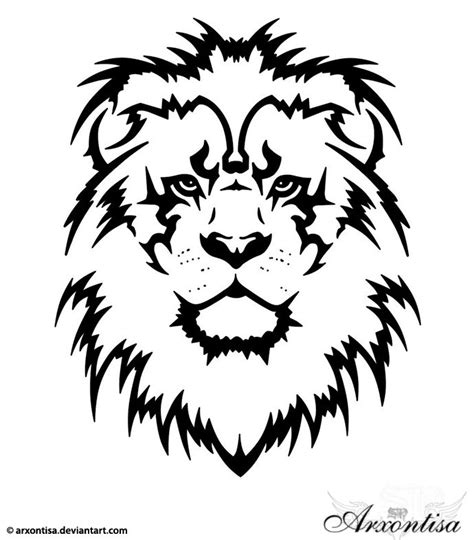 33 Best Tribal Lion Tattoo Stencils Images On Pinterest Tribal Lion