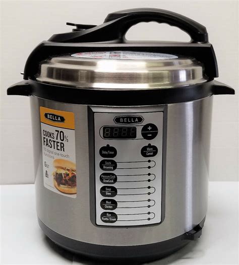 Bella 6 Quart Stainless Steel Electric Pressure Cooker M 60b23g