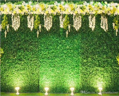 2019 Digital Printed Green Leaves Wall Backdrop For
