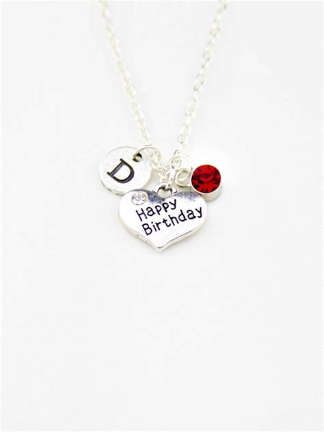 Birthday Necklace Birthday Jewelry Personalized T For Her Etsy