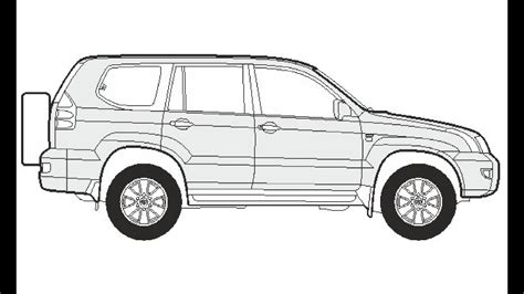 How To Draw A Toyota Land Cruiser Как нарисовать Toyota