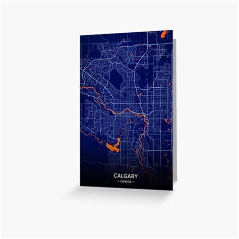 Calgary City Map Print Calgary City Map Poster Calgary City Map Wall