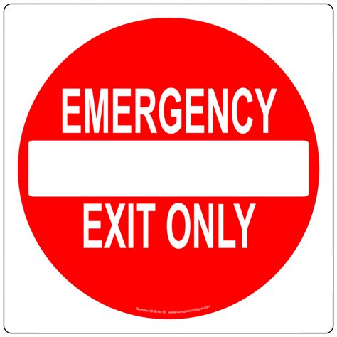 Emergency Exit Only Sign NHE-9416 Enter / Exit