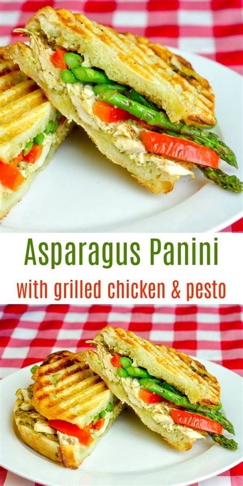 Asparagus Panini With Pesto And Grilled Chicken Recipe Vegetarian
