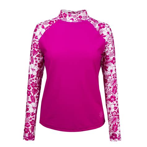 Womens Aloha Long Sleeve Sun And Swim Shirt Swim Shirts Long Sleeve