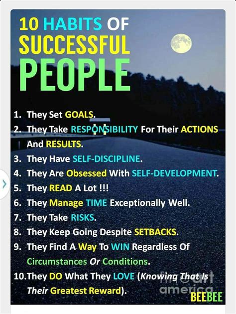 Best Habits Of Successful People Infographic E Learni