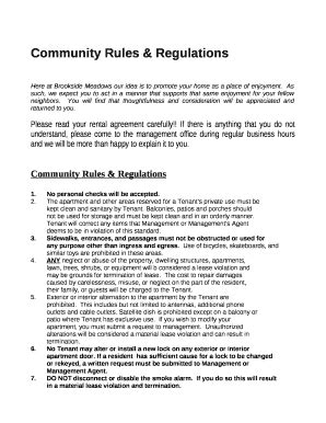 Community Rules Examples Doc Template PdfFiller
