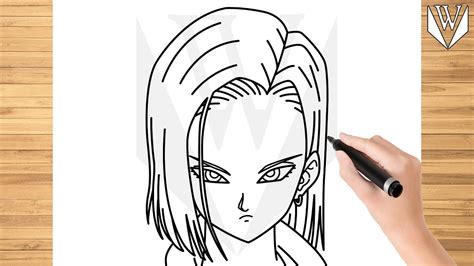 How To Draw Android 18 Dragon Ball Step By Step Tutorial Free