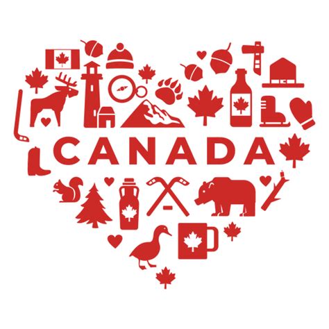 Canada Red Heart Transparent Png And Svg Vector File