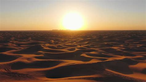 Blazing Hot Desert Sunset Aerial Stock Video Motion Array