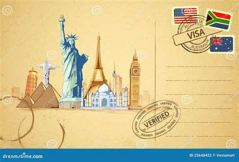 Travel Postcard Vector Illustration 25648422