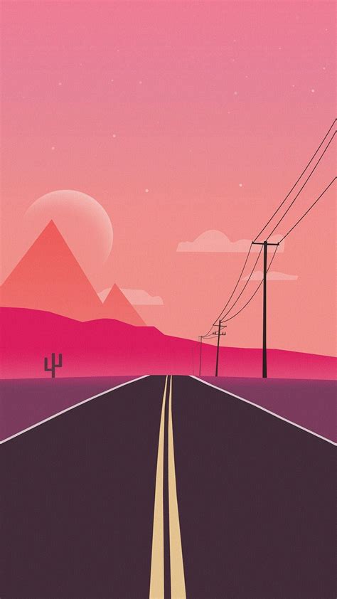 Download Chill 4k Road Pink Sky Wallpaper