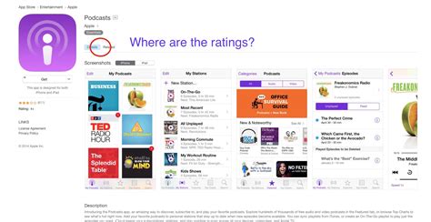 Itunes reviews, ratings, and subscriptions affect how itunes displays a podcast in search results. podcasts.app - How can I rate Apple's Podcast.app in the ...