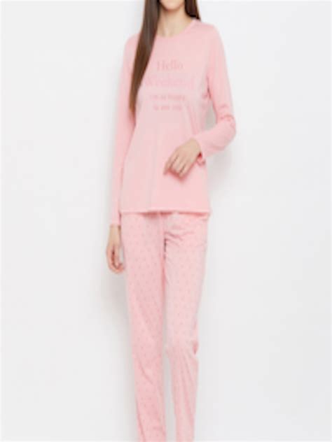 buy madame m secret women pink printed night suit night suits for women 15517408 myntra