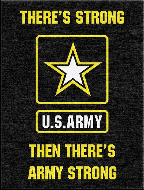 Theres Strong Then Theres Army Strong Logo Rug
