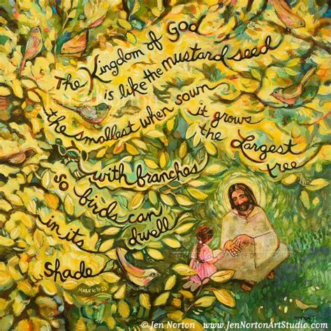 Mustard Seed Painted Parable Kingdom Of God Become Like Etsy Bible