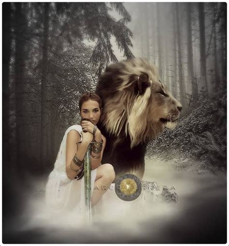 Mystical Lion Lion Photography Lion Art Warrior Woman
