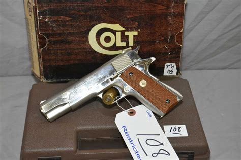 Colt Model Government Mark 1v Series 70 45 Auto Cal 7 Shot Revolver W