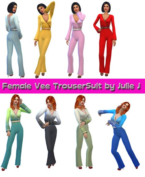 Female Vee Trouser Suit At Julietoon Julie J Sims 4 Updates