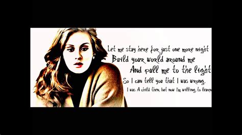 Adele Ill Be Waiting Music And Lyrics Youtube