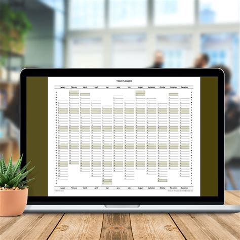 2024 Year Planner Calendar Download For A4 Or A3 Print Infozio